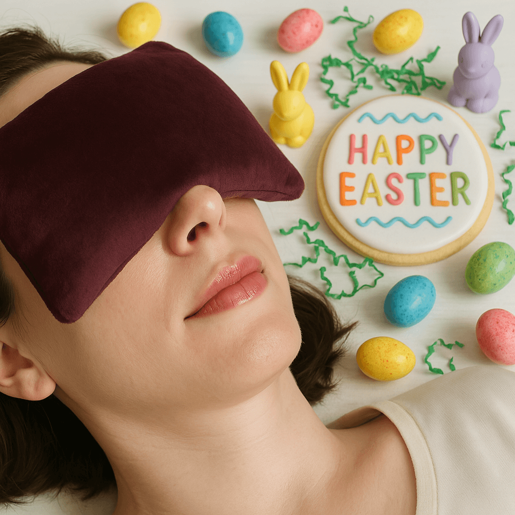 Eye Pillow Hot/Cold Aromatherapy Rectangular Shaped with 12 Herbs & Essential Oil
