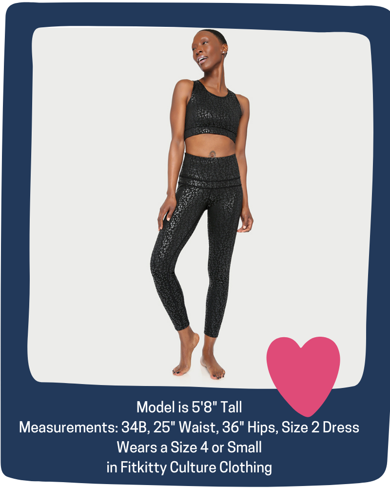 Women's Metallic Cheetah Active Leggings