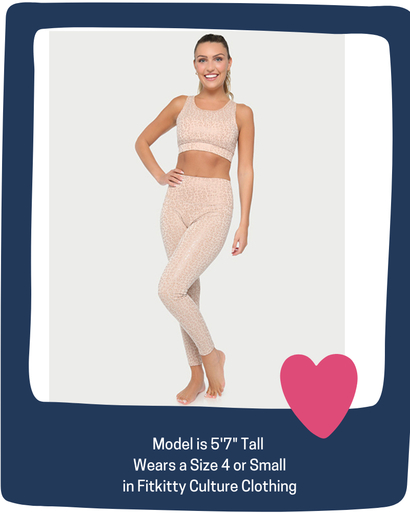 Women's Metallic Cheetah Active Leggings