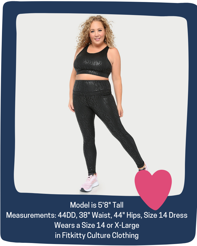 Women's Metallic Cheetah Active Leggings