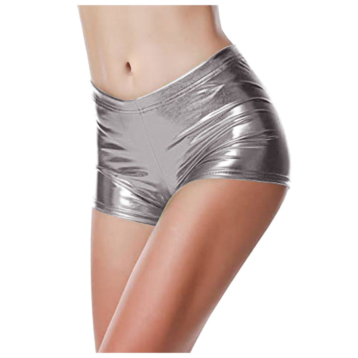 Women's Metallic Coated Fabric Shorts