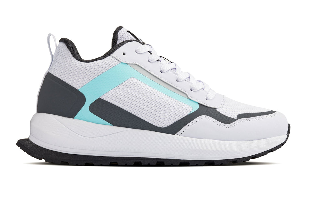 CALTO - Women's Casual Sporty Sneakers (White/Grey)