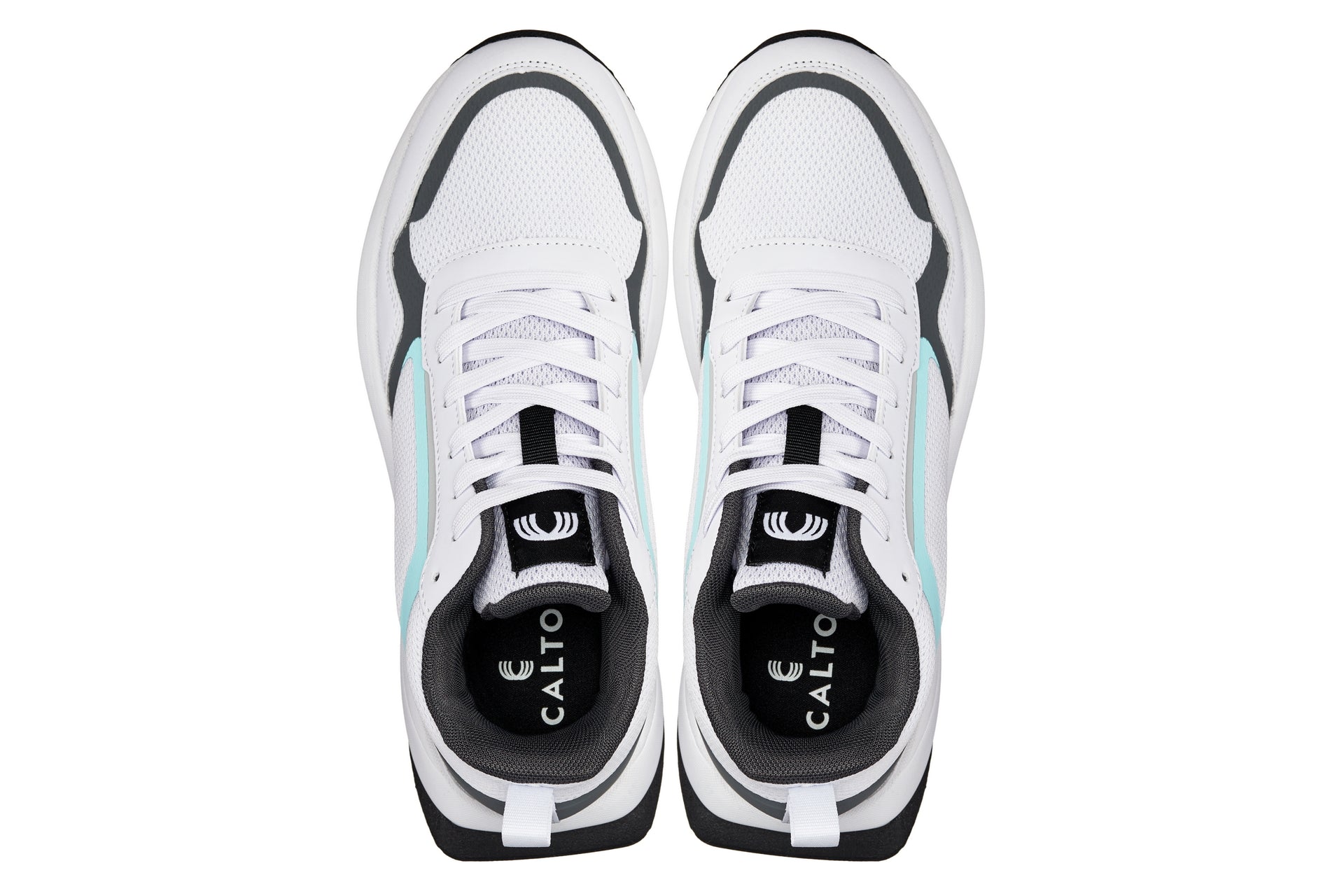 CALTO - Women's Casual Sporty Sneakers (White/Grey)