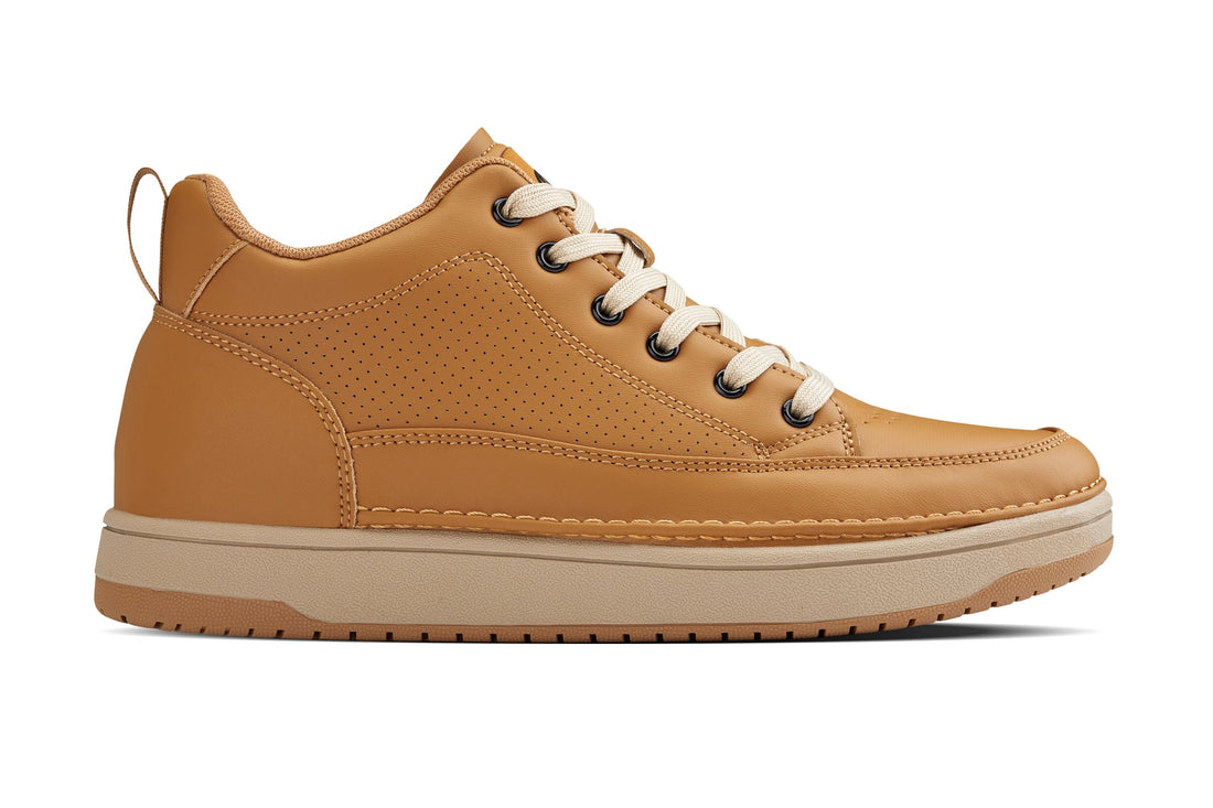 CALTO Elevated Micro-Perforated Sneakers