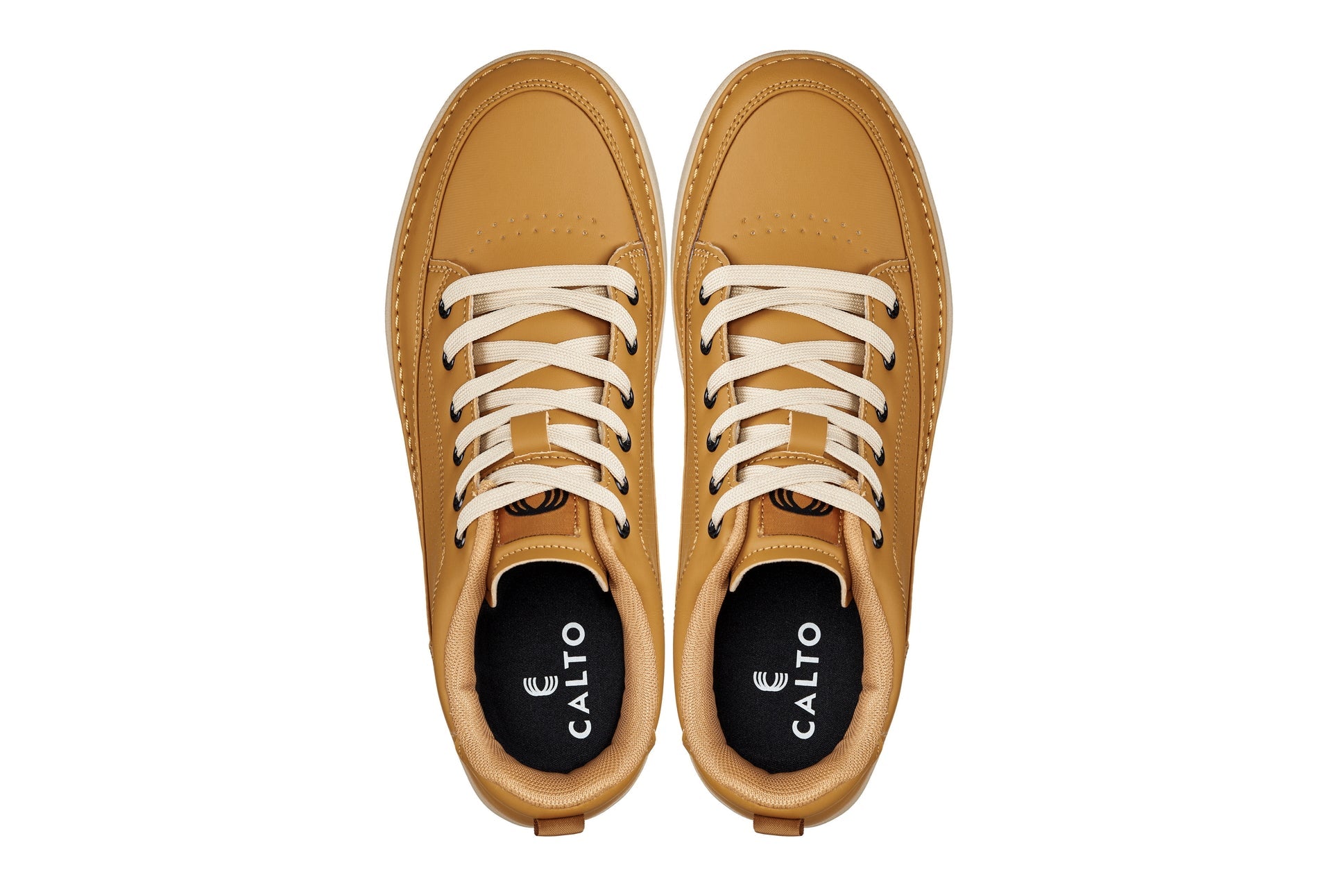 CALTO Elevated Micro-Perforated Sneakers