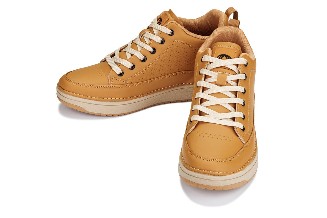 CALTO Elevated Micro-Perforated Sneakers