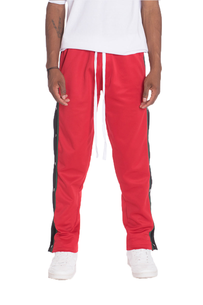 Men's Snap Button Track Jogging Pants