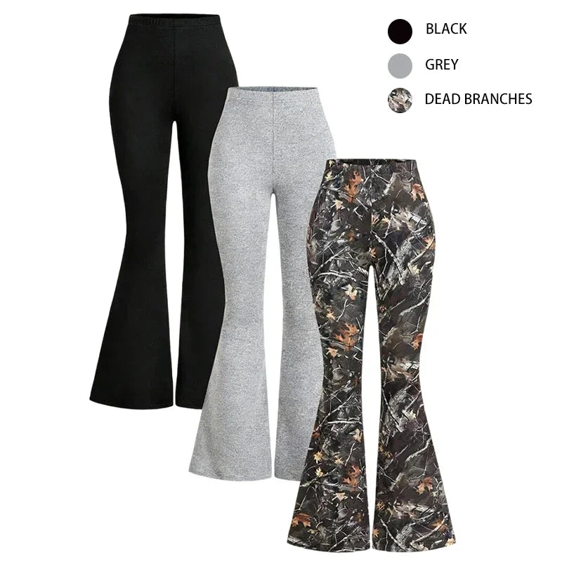 Women's High Waist Yoga Workout Fitness Flare Pants
