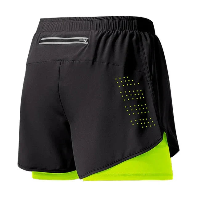Men’s 2-in-1 Running Shorts – Quick-Dry Double Layer Gym Shorts