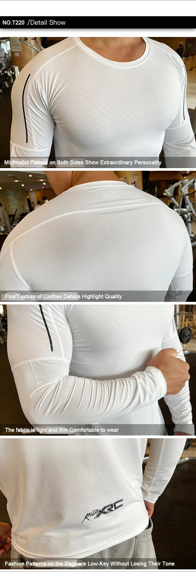 Men's Quick Dry Compression Long-Sleeve Workout Tee