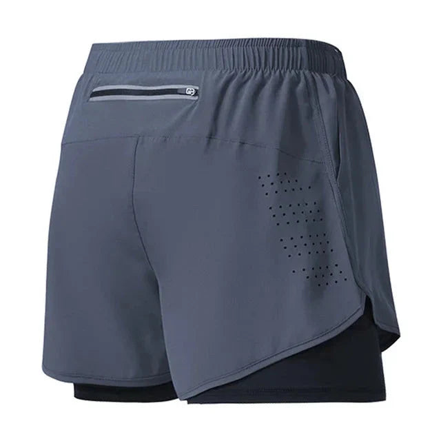 Men’s 2-in-1 Running Shorts – Quick-Dry Double Layer Gym Shorts