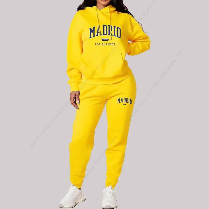 Women's Madrid Print Track Suit 2-Piece Set
