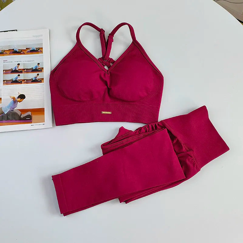 Women's Seamless High Waist Yoga Gym Set