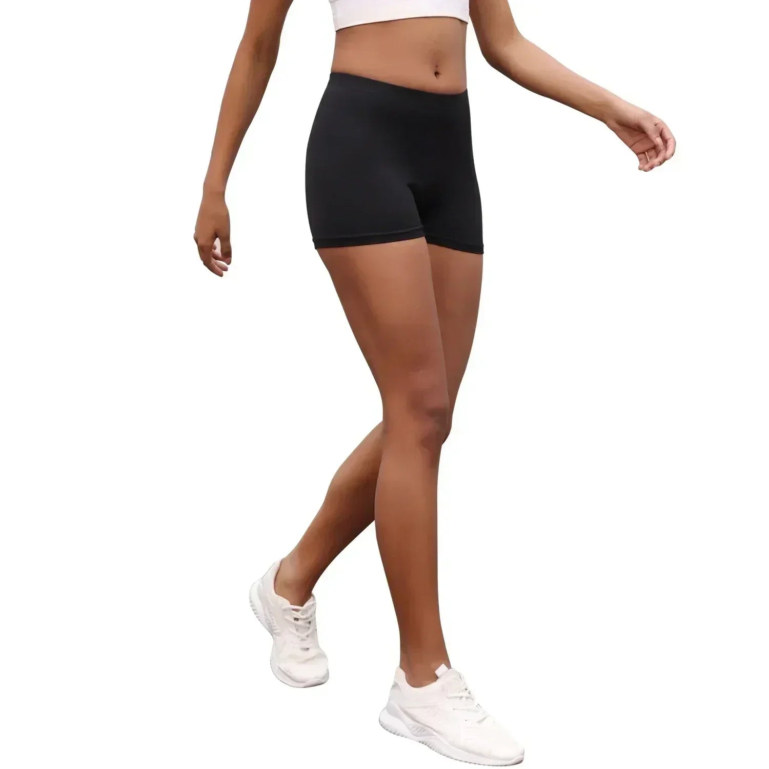3 Pack Women's High Waisted Super Soft Tummy Control Non See Through Workout Yoga Shorts
