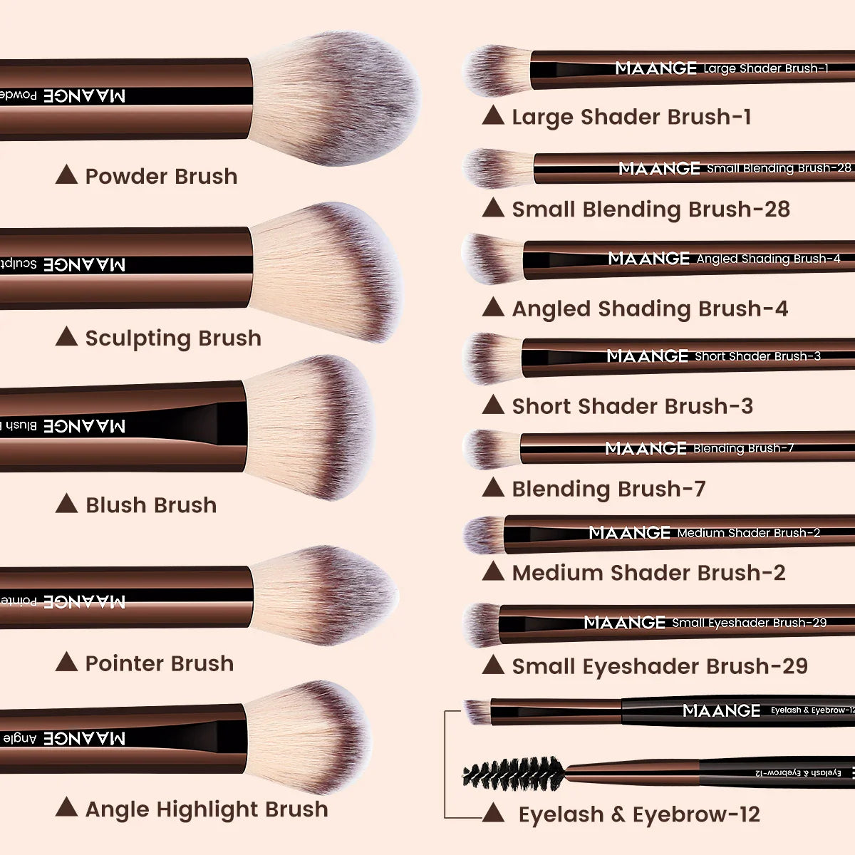 13PCS Makeup Kabuki Blendable Brush Set