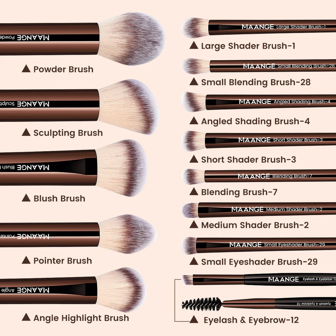 13PCS Makeup Kabuki Blendable Brush Set