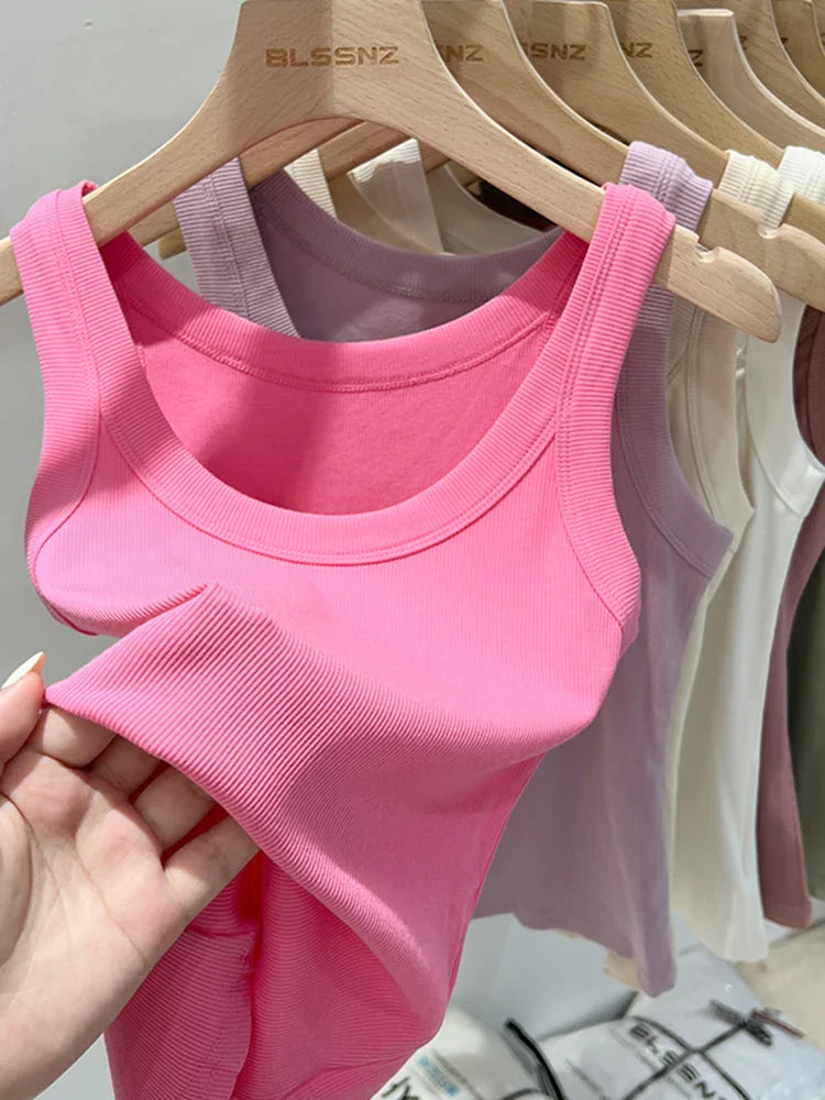 Women's Ribbed Elastic Summer Tank 2026