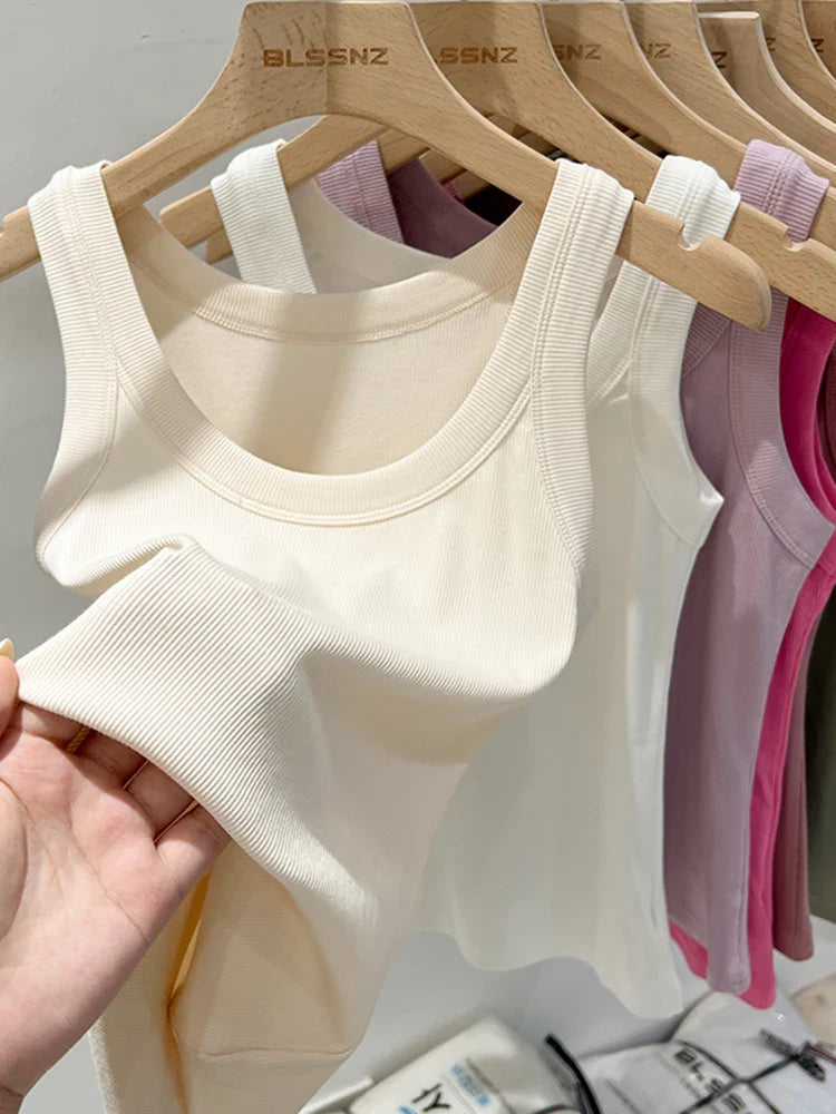 Women's Ribbed Elastic Summer Tank 2026