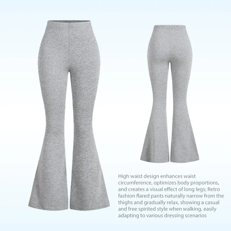 Women's High Waist Yoga Workout Fitness Flare Pants