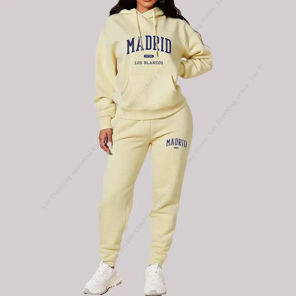 Women's Madrid Print Track Suit 2-Piece Set
