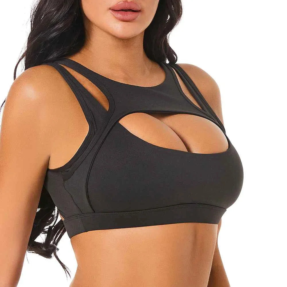 Women's Push Up Sports Bra with Removable Cups
