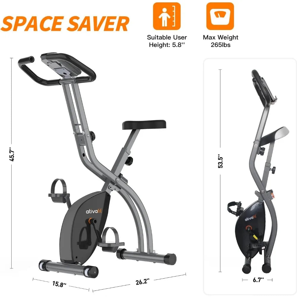 Foldable Fitness Indoor Stationary Exercise Bike