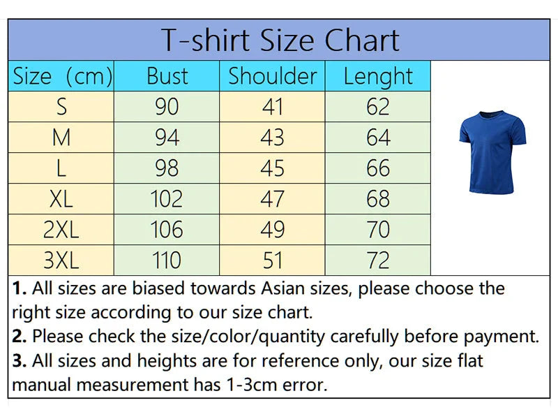 Men's Summer Exercise Training Quick Dry T-shirt