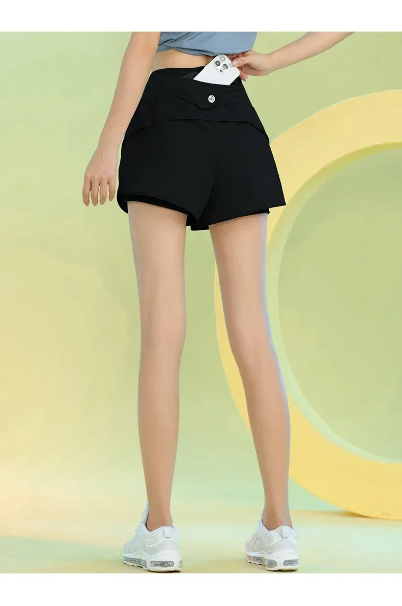 Lightweight Yoga Shorts for Women with Pockets