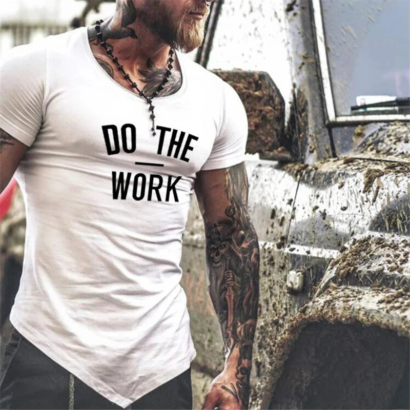 Men's Running Sport Slim Fit Graphic T-Shirt