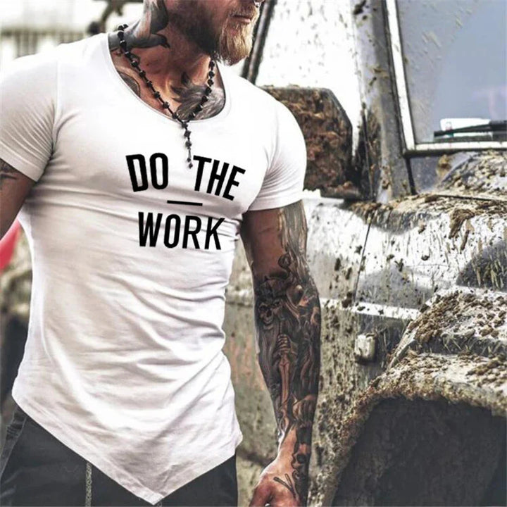 Men's Running Sport Slim Fit Graphic T-Shirt