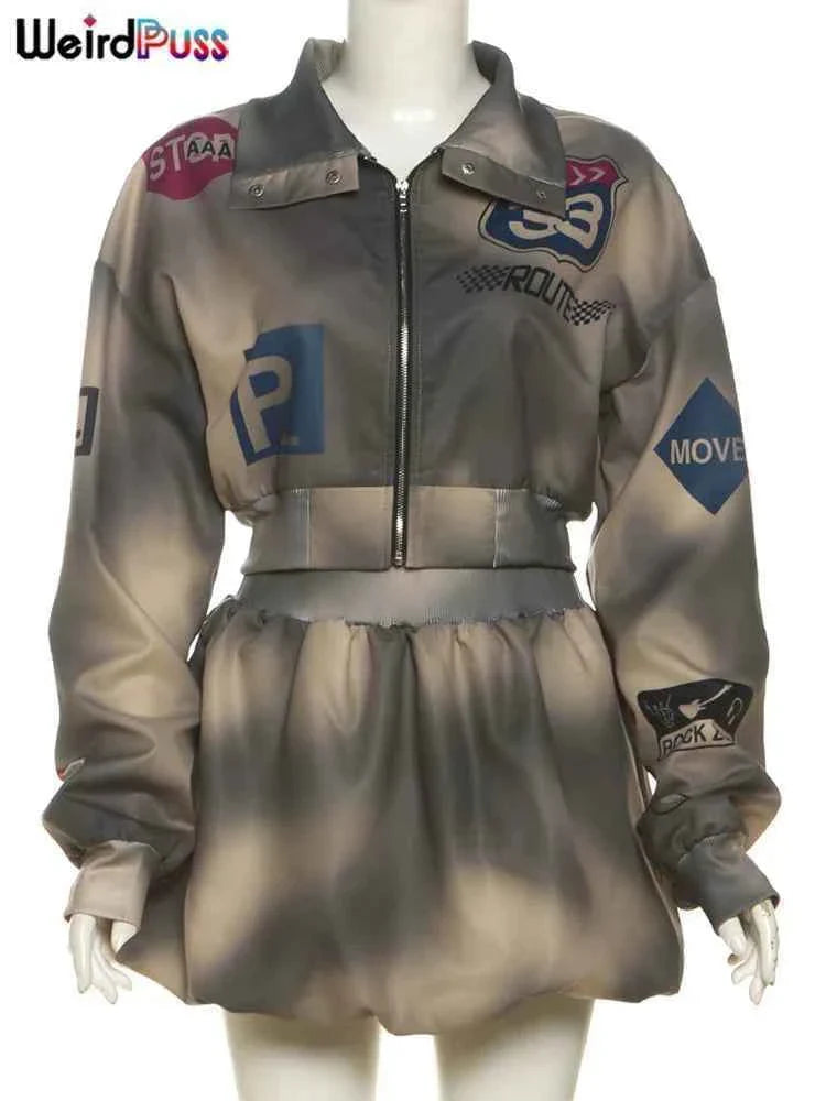 Women's Tie-Dye 2 Piece Tracksuit Set