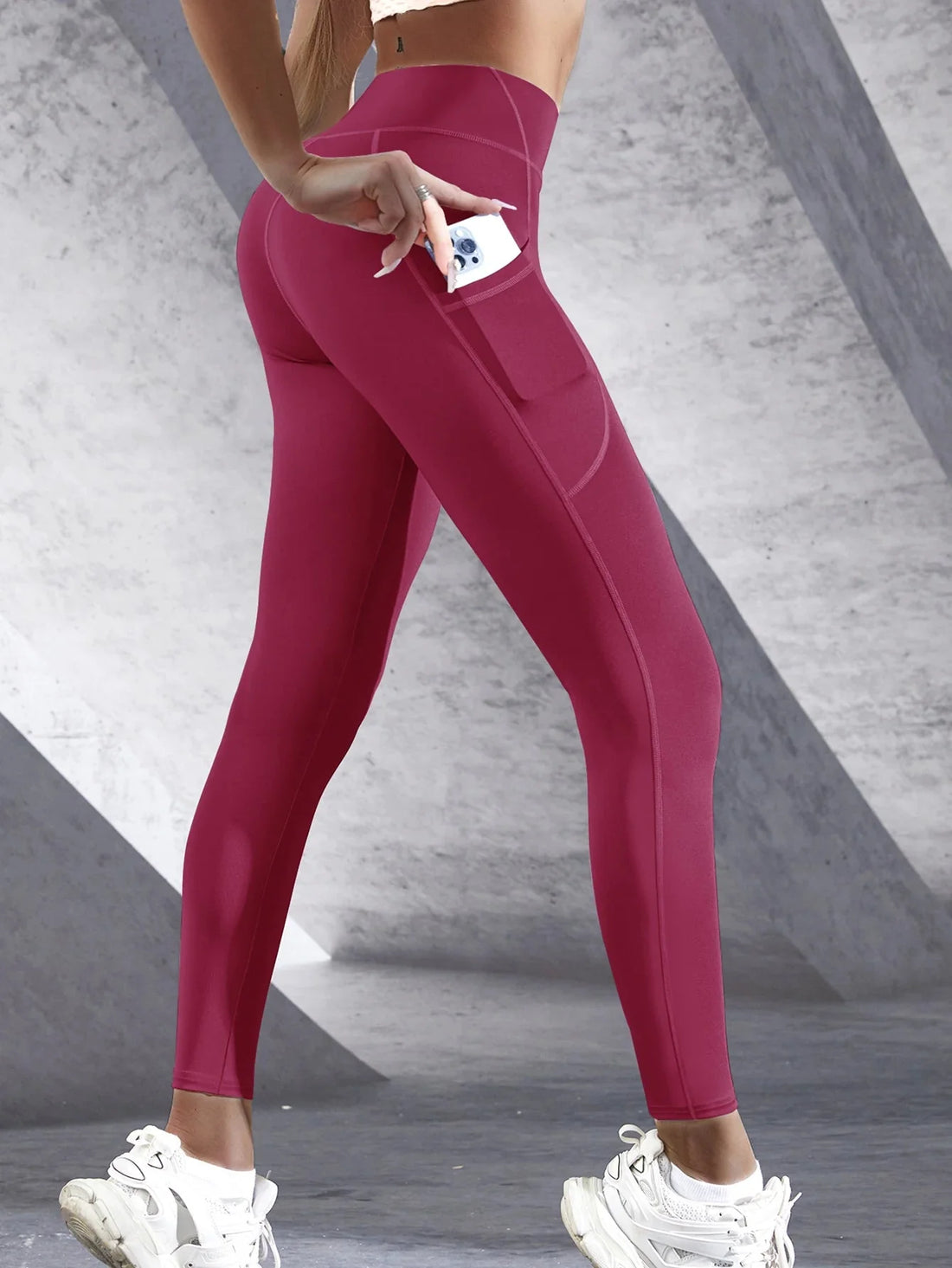 Women's High Waist Stretch Leggings with Pocket