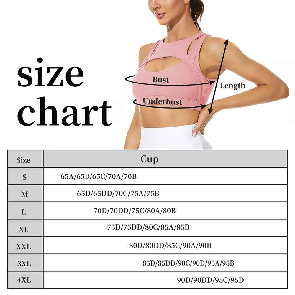 Women's Push Up Sports Bra with Removable Cups