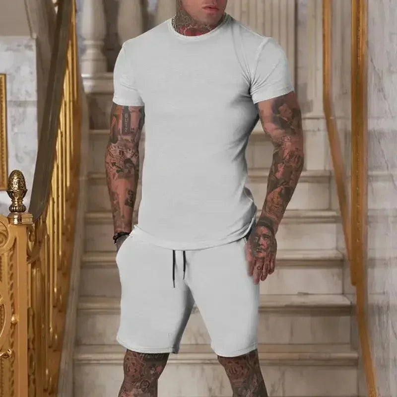 Men's Breathable Summer Sportswear Shorts Set