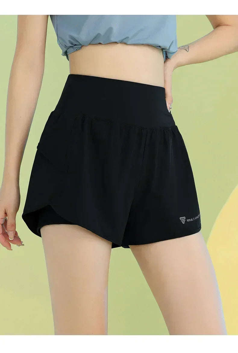 Lightweight Yoga Shorts for Women with Pockets