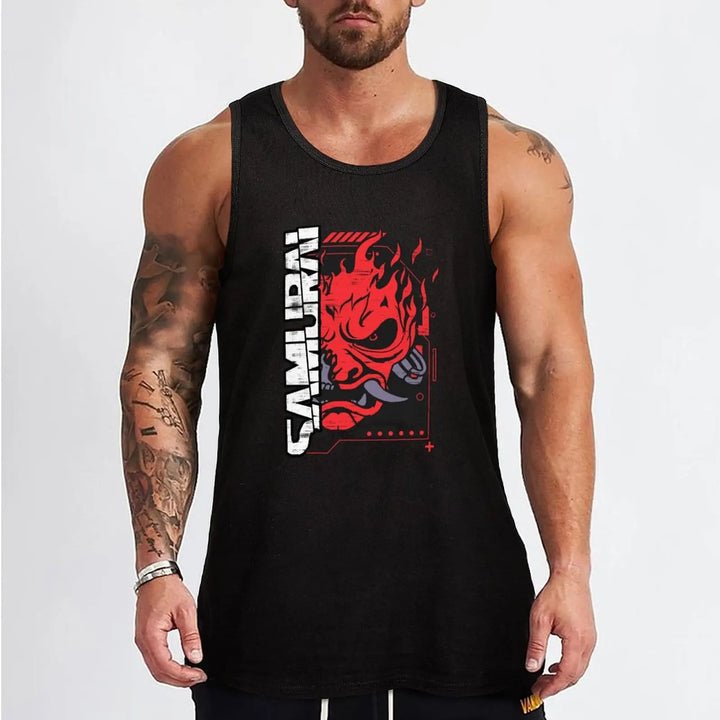 Samurai Rock Band Men's Sleeveless Gym Tank Top