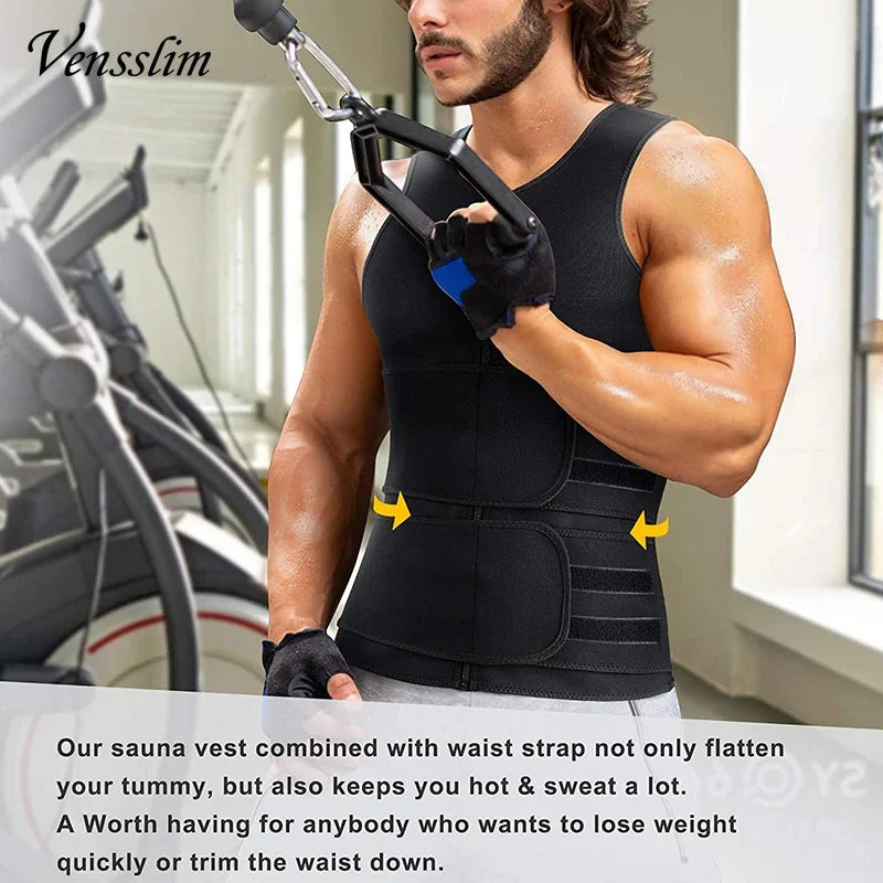 Men's Compression Body Shaper Slimming Waist Trainer Vest