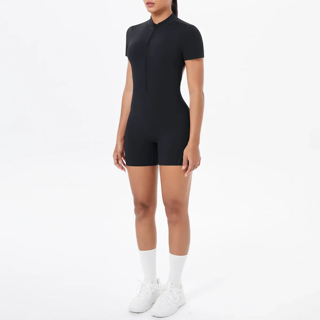 FlexiFit Women's Backless Zip Jumpsuit - Yoga Wear