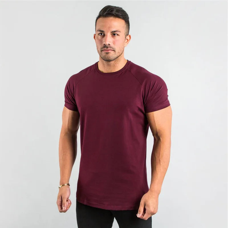 Men's Cotton Plain Fitness T-Shirts