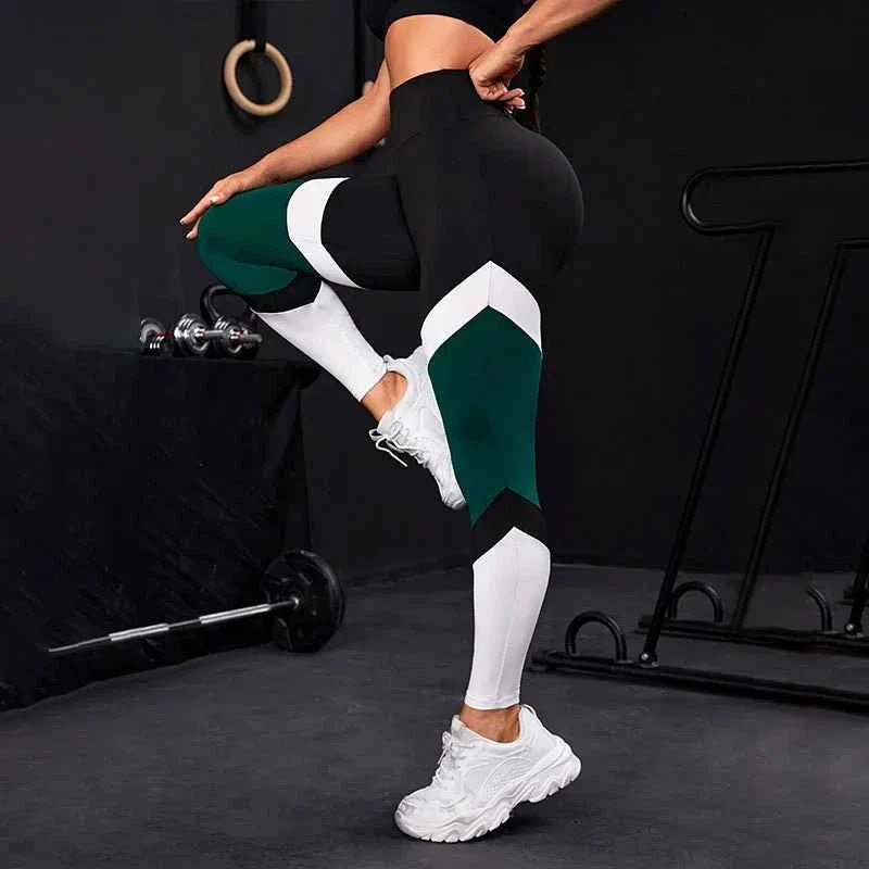 Women's Colorblock High Waist Yoga Pants