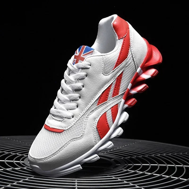 Men's Breathable Cushioned Thick Sole Running Sneakers