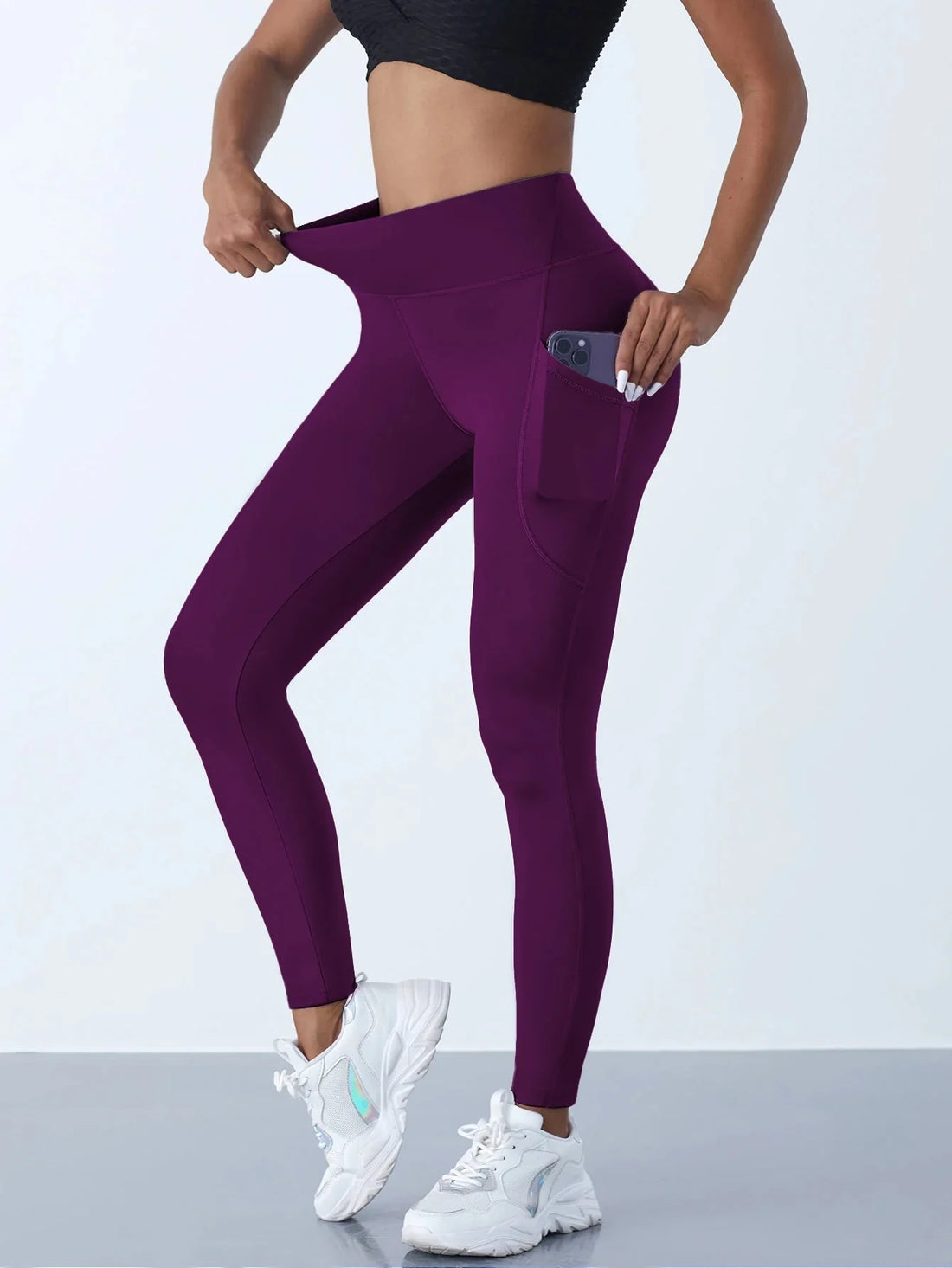 Women's High Waist Stretch Leggings with Pocket