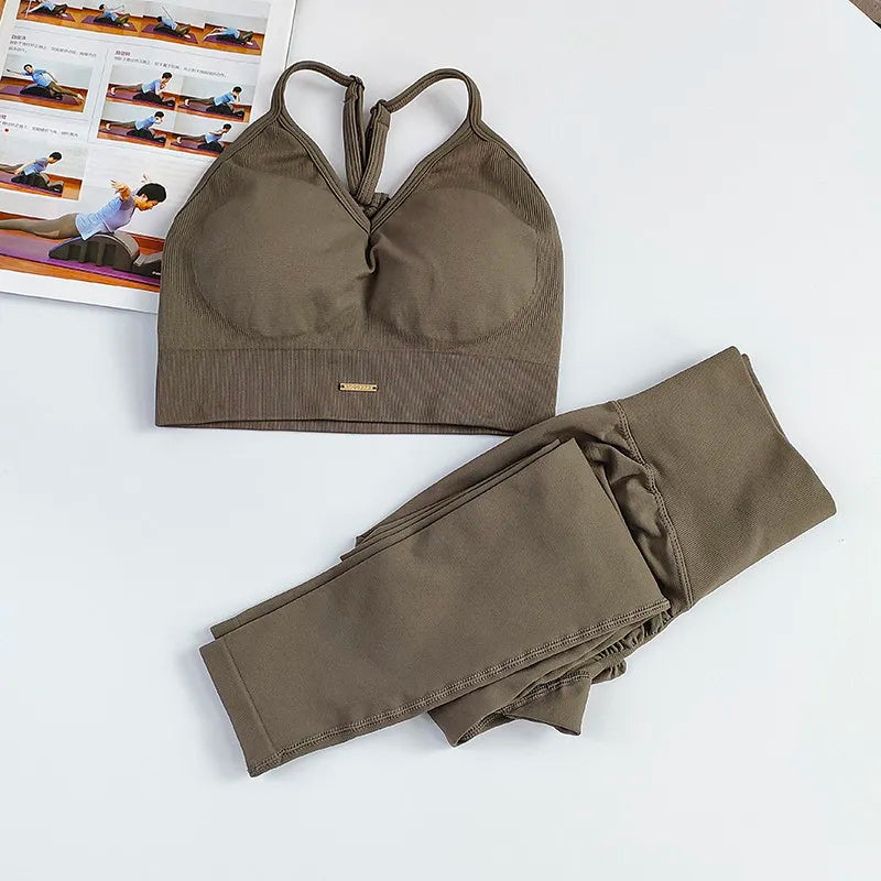 Women's Seamless High Waist Yoga Gym Set
