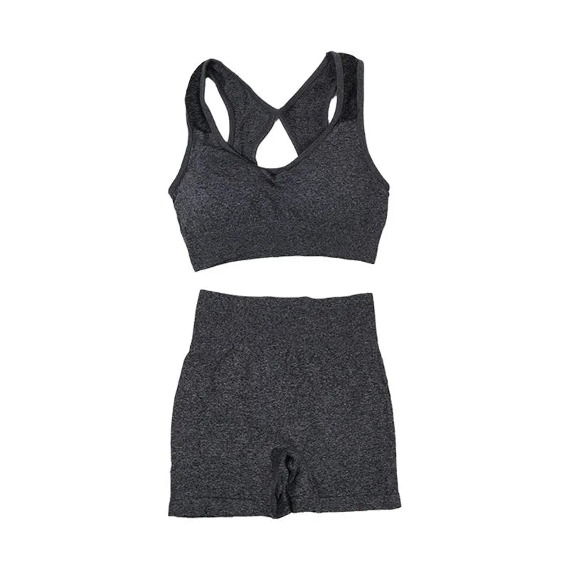 Women's Yoga Fitness Suit Shorts Workout Set