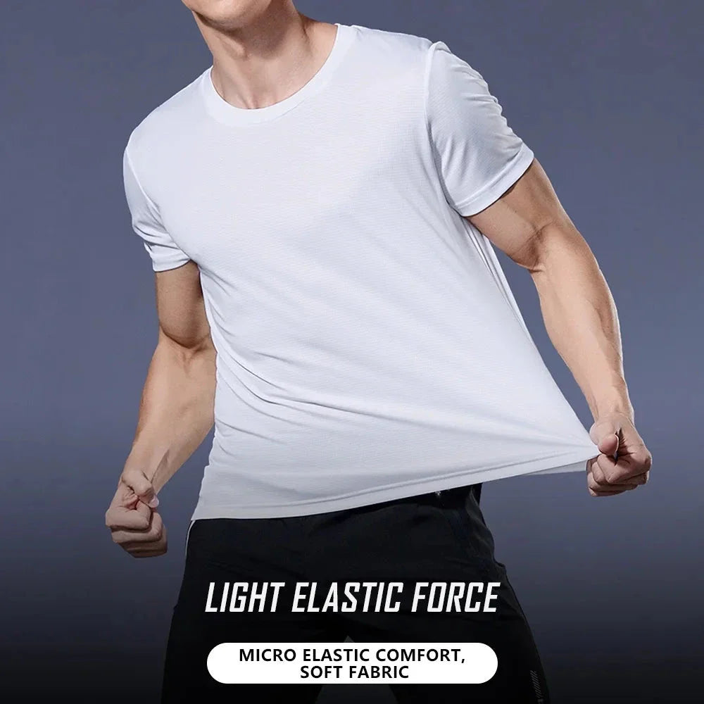 Men's Lightweight Quick Dry Short Sleeve Round Neck T-Shirt