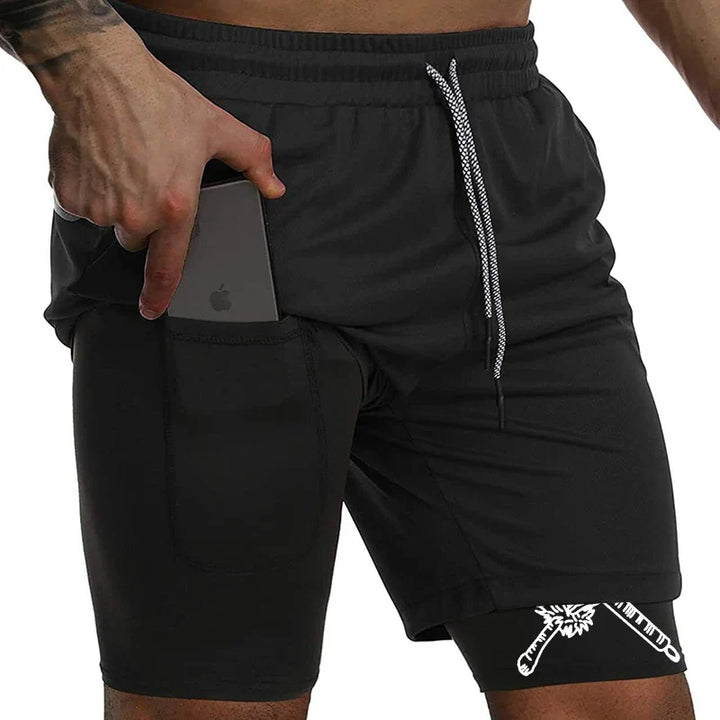 FlexiFit Men's 2-in-1 Performance Running Shorts