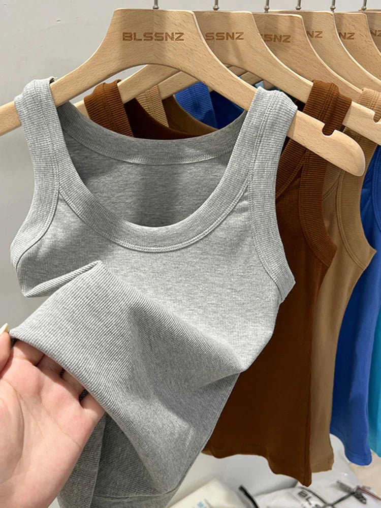 Women's Ribbed Elastic Summer Tank 2026