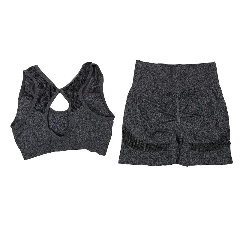 Women's Yoga Fitness Suit Shorts Workout Set