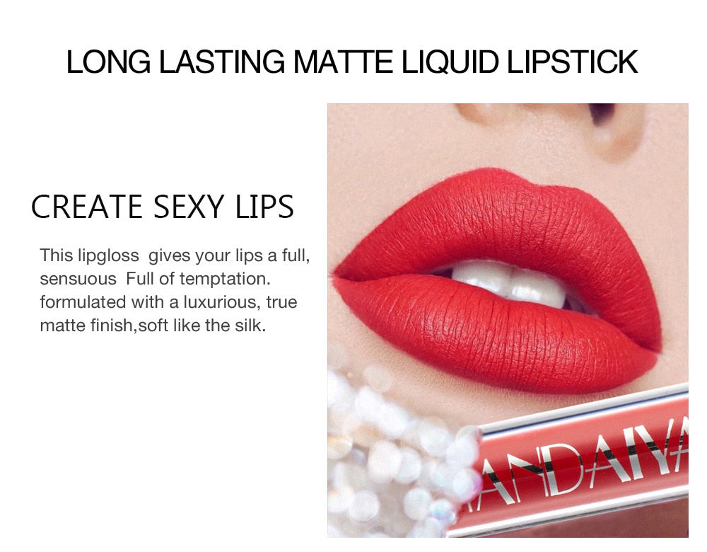 Ultra Matte Velvet Waterproof Long Lasting Liquid Lip Gloss Set
