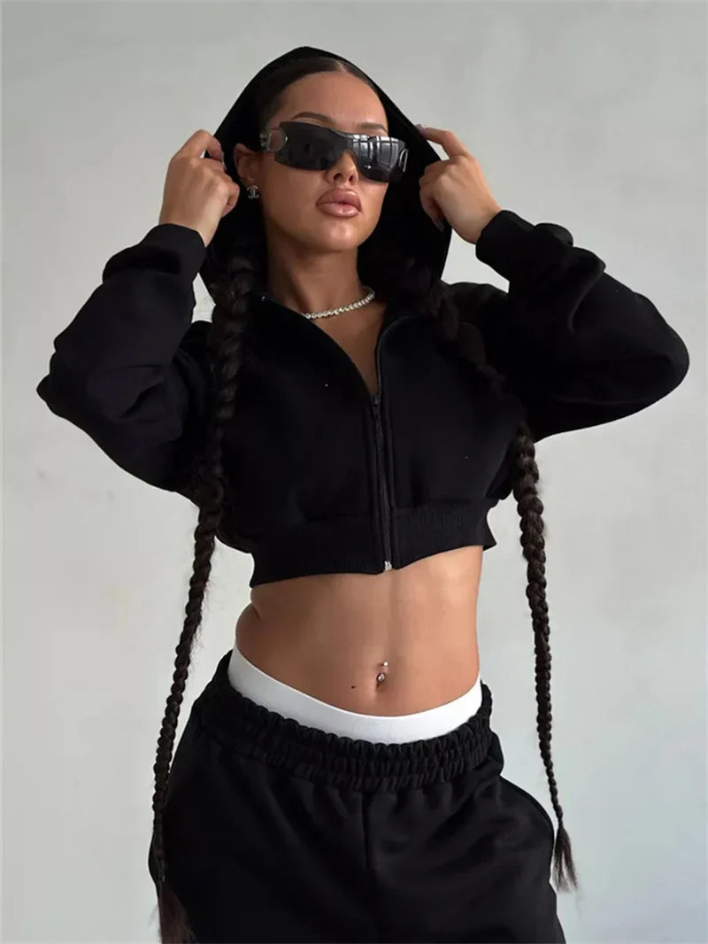 Women's Two-Piece High-waist Casual Hoodie/Trousers Set